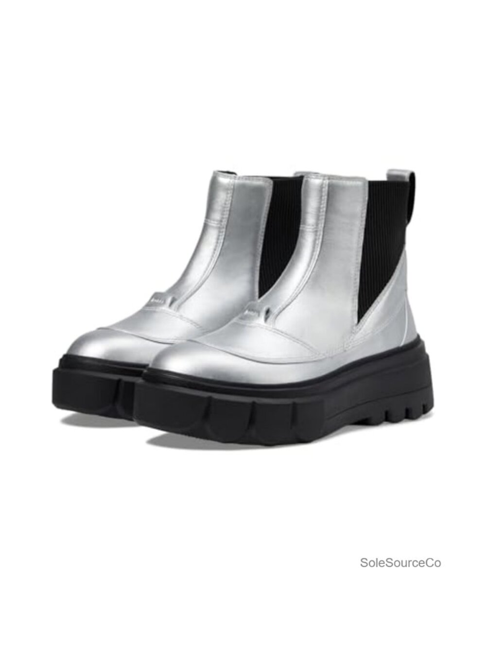 Women's Waterproof Leather Chelsea Ankle Boots Winter Platform